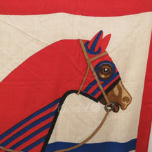 Load image into Gallery viewer, HERMES Paris Carre140 Stole Shawl Cheval a La Couverture Cashmere Silk Beige Red
