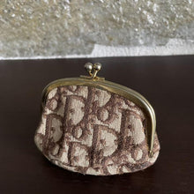 Load image into Gallery viewer, Christian Dior Trotter Gamaguchi Clutch Bag &amp; Coin Case Brown 2 Pieces Vintage
