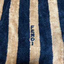 Load image into Gallery viewer, Fendi Bathrobe Hooded Gown Striped Logo Cotton 100% Bath Supply Unisex Size S
