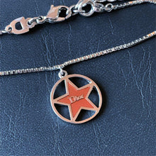 Load image into Gallery viewer, Christian Dior Circle Star Motif Chain Bangle Bracelet Silver Plated Accessory
