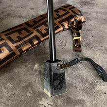 Load image into Gallery viewer, Fendi Authentic Zucca Logo Monogram Folding Umbrella Brown Black Unisex Vintage
