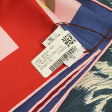 Load image into Gallery viewer, HERMES Double Face Scarf Carre 90 TIGER ROYAL Silk 100% Stole Rose Blue Border
