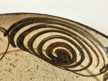 Load image into Gallery viewer, Japanese Antique Horse Eye Iron Painting Plate Folk Art Pottery D26.5 x H5cm
