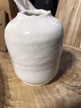 Load image into Gallery viewer, Japanese Artist KOIE RYOJI White Pot Jar Flower Vase Pottery D12 x H18cm w/Box
