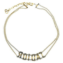 Load image into Gallery viewer, Christian Dior J&#39;ADIOR Logo Choker Necklace Gold Tone Jewelry Accessory 40.5cm
