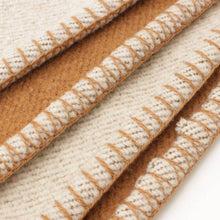 Load image into Gallery viewer, HERMES Paris Plaid Avalon Blanket Throw Brown White Wool Cashmere 134 x 160cm
