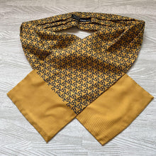 Load image into Gallery viewer, Hermes Paris Silk 100% French Ascot Tie Necktie H Logo Pattern Yellow Accessory
