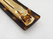Load image into Gallery viewer, Fendi FF Barrette Hair Clip Hair Clasp Brown Tortoiseshell Hair Accessory Pin
