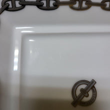 Load image into Gallery viewer, HERMES Ashtray Accessory Case Chaine d&#39;Ancre Porcelain Platinum 15.8cm w/Box
