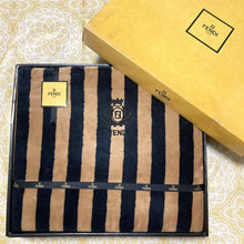 Load image into Gallery viewer, Fendi Auth. Zucca Pecan Pattern Blanket Throw Brown 100% Cotton 140×210cm w/Box
