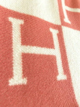Load image into Gallery viewer, HERMES Paris Avalon Plaid Baby Blanket Throw Wool Blend Rose Errel 100 x 140cm
