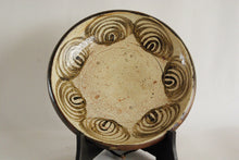 Load image into Gallery viewer, Folk Art Seto Ware Late Edo Period Pottery Horse Eye Stone Plate D33 x H6.8cm
