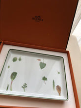Load image into Gallery viewer, HERMES Paris Mesclun Small Serving Tray Porcelain White 12x16cm Tableware w/Box
