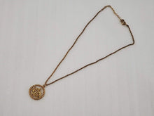 Load image into Gallery viewer, Christian Dior Old Logo Emblem Chain Necklace Pendant Gold Plated 45cm Vintage
