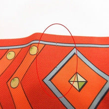 Load image into Gallery viewer, HERMES Paris Twilly COLLIERS ET CHIENS Scarf Silk 100% Orange Multicolor w/Box
