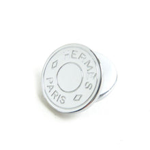 Load image into Gallery viewer, Hermes Paris Selle Serie Button Cuffs Cufflinks Silver Plated Men&#39;s Accessory

