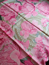 Load image into Gallery viewer, HERMES Les Pivoines Design Print Scarf Carre 90 Silk 100 Pink Retired
