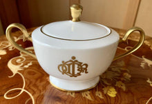 Load image into Gallery viewer, Christian Dior Vintage Logo White Pair Cup &amp; Saucer Teapot Sugar Pot Set Pottery
