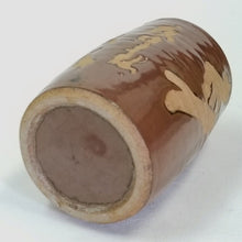 Load image into Gallery viewer, Japanese Artist TAKEO SUDO Persimmon Glaze Jar Flower Vase H20cm Pottery w/Box

