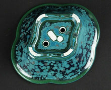 Load image into Gallery viewer, Japanese Shimizu Ware Bonsai Pot By Heian Senzan Green Crystal W15.5 x H5.5cm
