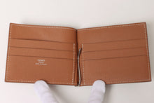 Load image into Gallery viewer, Hermes Paris Poker Money Clip Money Holder Bifold Leather Men`s Wallet Accessory
