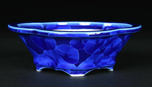 Load image into Gallery viewer, Japanese Shimizu Ware Bonsai Pot By Heian Senzan Rurihana Crystal W15.5 x H5.5cm
