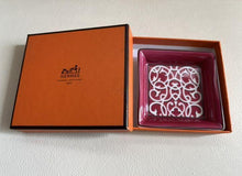 Load image into Gallery viewer, Hermes Paris Auth. Mini Trinket Case Porcelain Ashtray Ruby Color Interior w/Box
