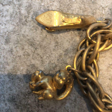 Load image into Gallery viewer, Fendi Authentic 6 Charms Bracelet Bangle Gold Plated Toggle Italy Made Accessory
