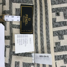 Load image into Gallery viewer, Fendi Zucca FF Logo Wrap Around Skirt Cream Color Knitted Cotton Blend 44/US 10
