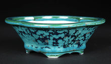Load image into Gallery viewer, Japanese Shimizu Ware Bonsai Pot By Heian Senzan Green Crystal W15.5 x H5.5cm
