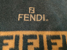 Load image into Gallery viewer, Fendi Auth. Zucca Geometric Pattern Blanket Throw Brown Black Cotton 100% w/Box
