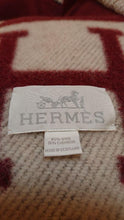 Load image into Gallery viewer, HERMES Paris Auth. Plaid Avalon Blanket Throw Wool Cashmere Blend 135 x 165cm
