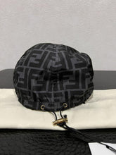 Load image into Gallery viewer, Fendi Zucca Logo Packable Baseball Cap 100% Polyester Black Men&#39;s 58cm Italy
