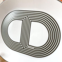 Load image into Gallery viewer, Hermes Paris Rallye 24 Oval Mini Plate 2 Pieces White 15x12cm Porcelain w/Box

