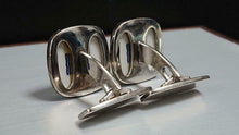 Load image into Gallery viewer, Georg Jensen &amp; Copenhagen Cufflinks Square Crown Pottery Silver 925 Denmark
