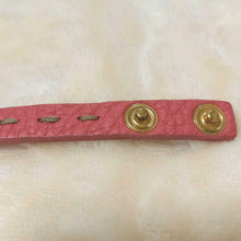 Load image into Gallery viewer, Fendi Authentic Selleria Pink Leather Bangle Bracelet Double Wrap Gold Tone

