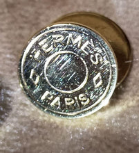 Load image into Gallery viewer, Hermes Paris Auth. Selle Serie Button Cuffs Cufflinks Gold Plate Men&#39;s Accessory
