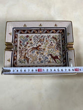 Load image into Gallery viewer, Hermes Paris Ashtray Cigar Tray Porcelain Animals Pattern Multicolor Interior
