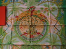 Load image into Gallery viewer, Hermes Paris Carre 90 Silk 100% Scarf Stole ALOHA Hawaiian Green Accessory w/Box
