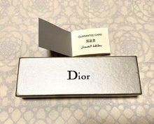 Load image into Gallery viewer, Christian Dior Logo Plate Blue Letter Chain Bracelet Bangle Silver Plated w/Box
