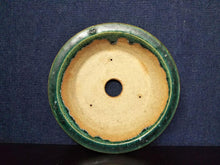 Load image into Gallery viewer, Japanese Bonsai Pot By Tokoname Koyo Green Glazed Round Flower Pot W14xH4cm
