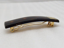 Load image into Gallery viewer, Fendi FF Barrette Hair Clip Hair Clasp Brown Tortoiseshell Hair Accessory Pin
