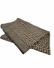 Load image into Gallery viewer, Fendi Auth. Zucca Logo Pattern Blanket Throw Multicover Cotton Silk 140×210cm
