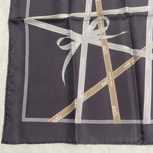 Load image into Gallery viewer, HERMES Paris Auth. Carre 45 Handkerchief Mini Scarf Silk 100% Bolduc Ribbon Gray
