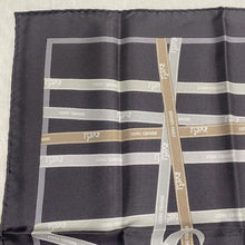 Load image into Gallery viewer, HERMES Paris Auth. Carre 45 Handkerchief Mini Scarf Silk 100% Bolduc Ribbon Gray
