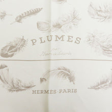 Load image into Gallery viewer, Hermes Paris Carre 90 Silk 100% Scarf Stole Feather Plumes Cream Color Accessory
