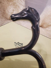 Load image into Gallery viewer, Hermes Paris 1970s Horse Head Wine Bottle Opener BARWARE Metal 13.5cm w/Box
