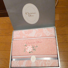 Load image into Gallery viewer, Christian Dior Towel Blanket Throw Pink Flower Pattern Cotton 100% 140 x 190cm
