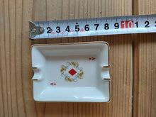 Load image into Gallery viewer, HERMES Heart A playing cards Miniash Tray Ashtray Pottery White Red 8 x 6 cm
