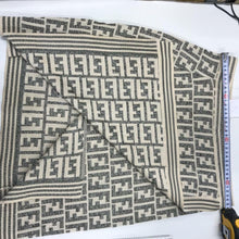 Load image into Gallery viewer, Fendi Zucca FF Logo Wrap Around Skirt Cream Color Knitted Cotton Blend 44/US 10
